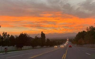 日落美景的诗句