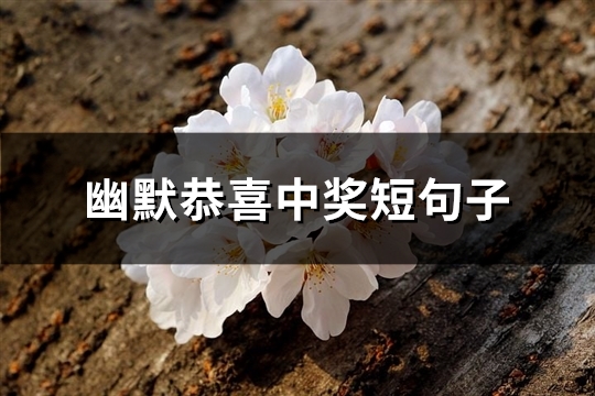 幽默恭喜中奖短句子(优选84句) 幽默恭喜中奖短句子(优选84句)